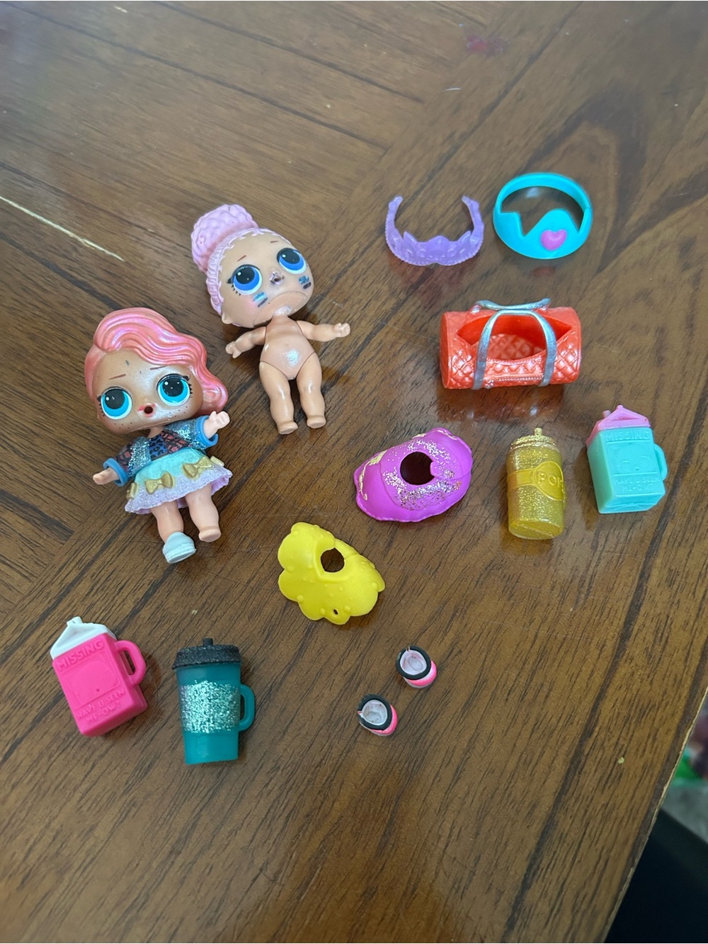 L.O.L. Surprise! Pink & Teal Doll Duo with Multicolor Accessories
